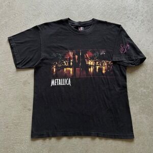 Vintage 90s S&M Metallica Shirt Size XL Black 1999 Tour Concert Heavy Metal Band